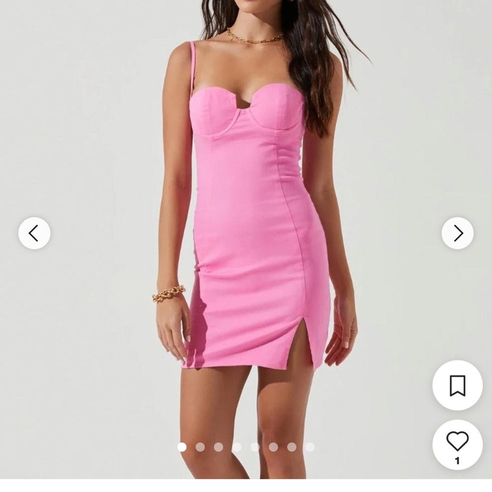 Astr Pink Sweetheart Mini Dress